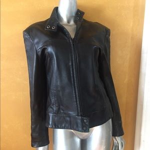 Black leather jacket